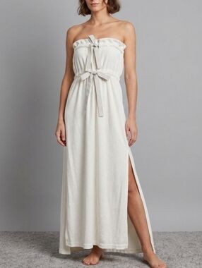 Zero + Maria Cornejo cream size 6 cream strapless dress fits Small to Medium